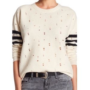 Current/Elliott Destroyed Boiled Wool Sweater